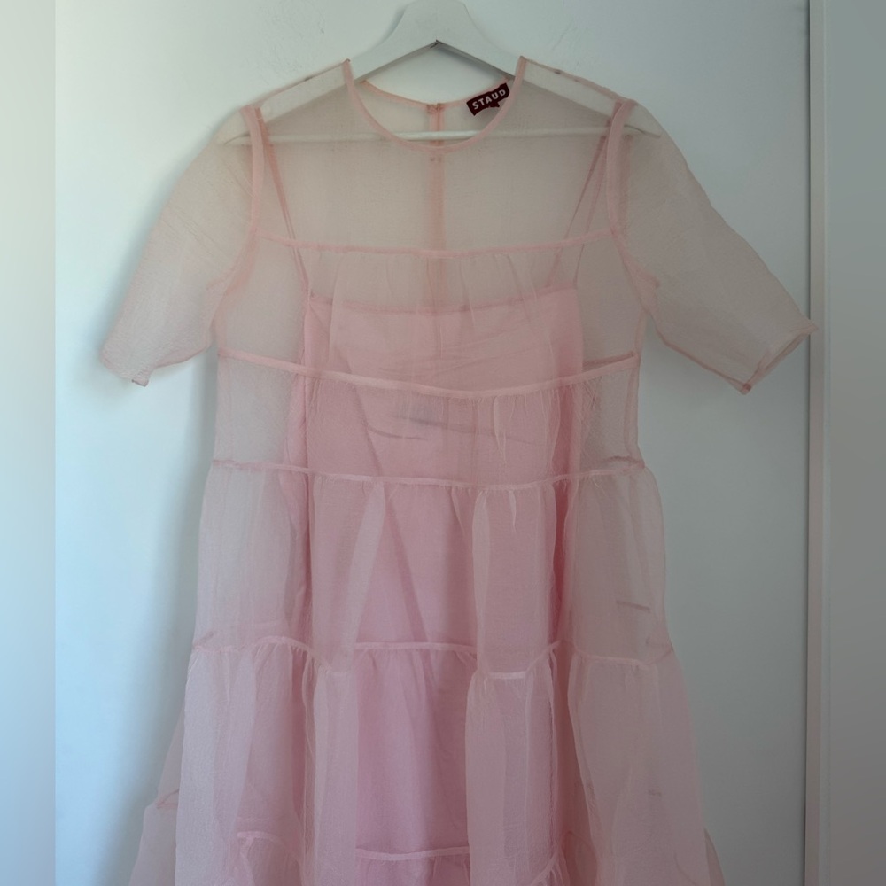Staud Medium Hyacinth Tiered Organza Maxi Dress - Picture 5 of 10
